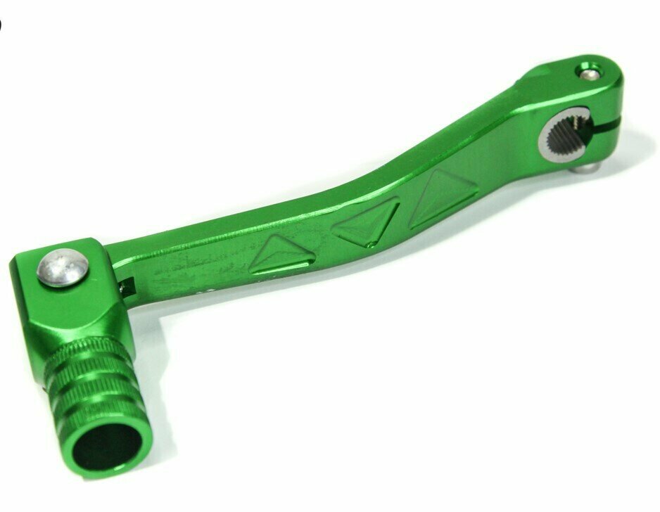 КПП Рычаг питбайк (алюминиевый ) складной (зеленый)
