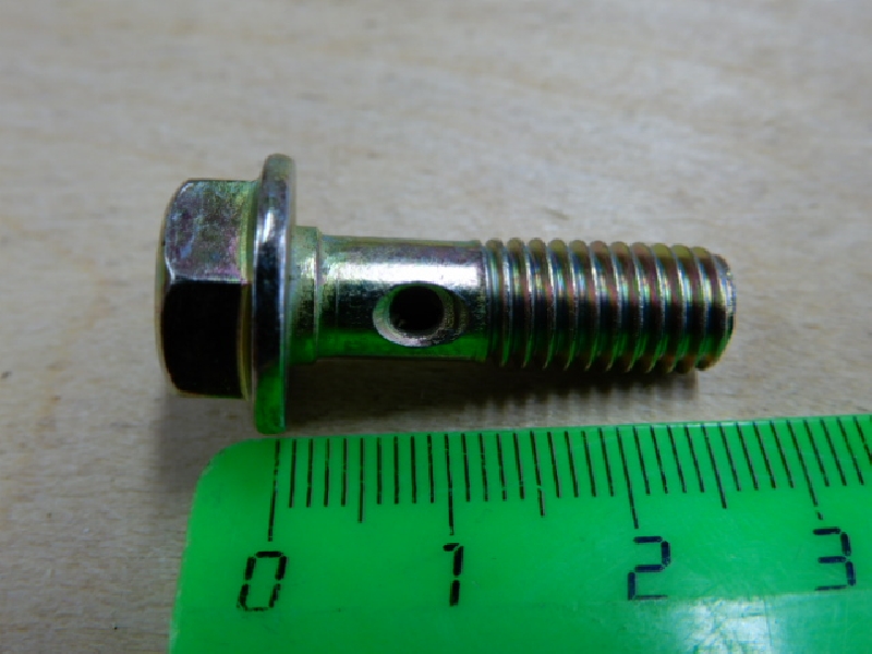 Болт шланга радиатора d=8 мм L=25 мм (Racer питбайк)