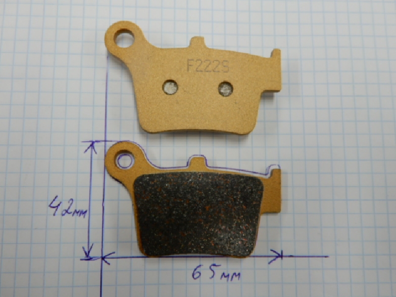 Колодки задние Avantis Enduro 250 (L=65 !!!) Yamaha YZ250F-450F