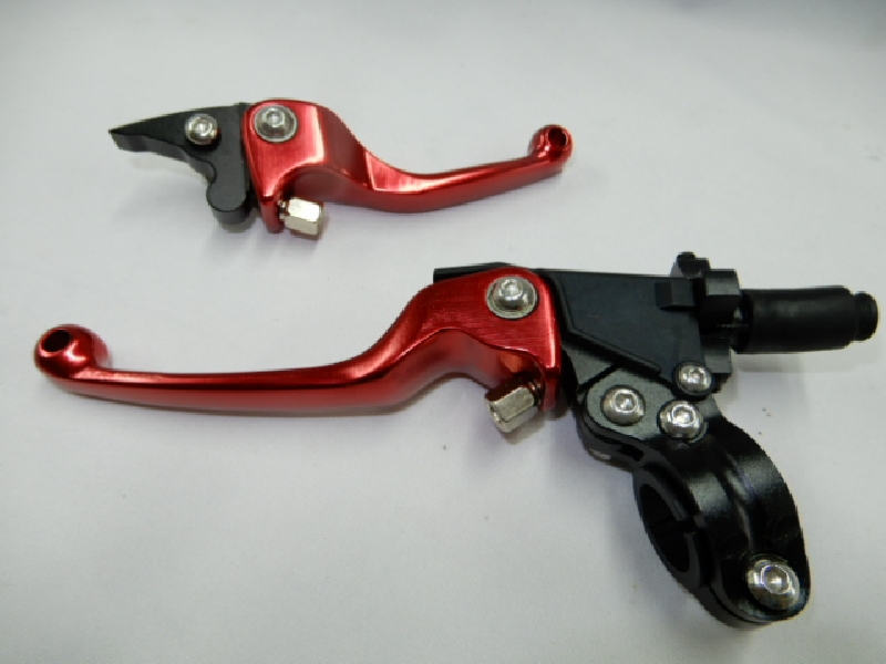 Рычаг сцепления + тормоза складные (CNC) (красные) есть царапинки