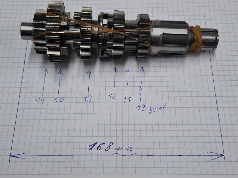 КПП 172 FMM (без баланс вала) 5 передач L=147 L=168, СB250/300R 4 клапана