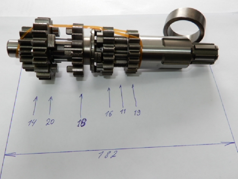 КПП Racer 300 (170FMN) L=147 мм L=182 мм оригинал